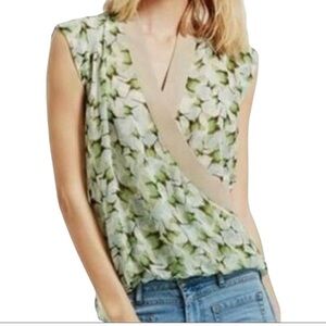 CAbi Faux Wrap Butterfly Blouse